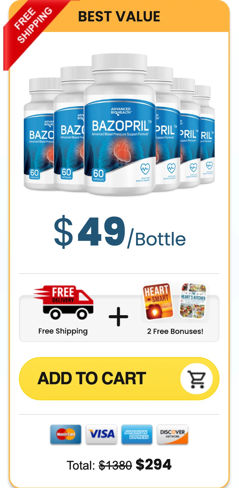 Bazopril 6 bottles